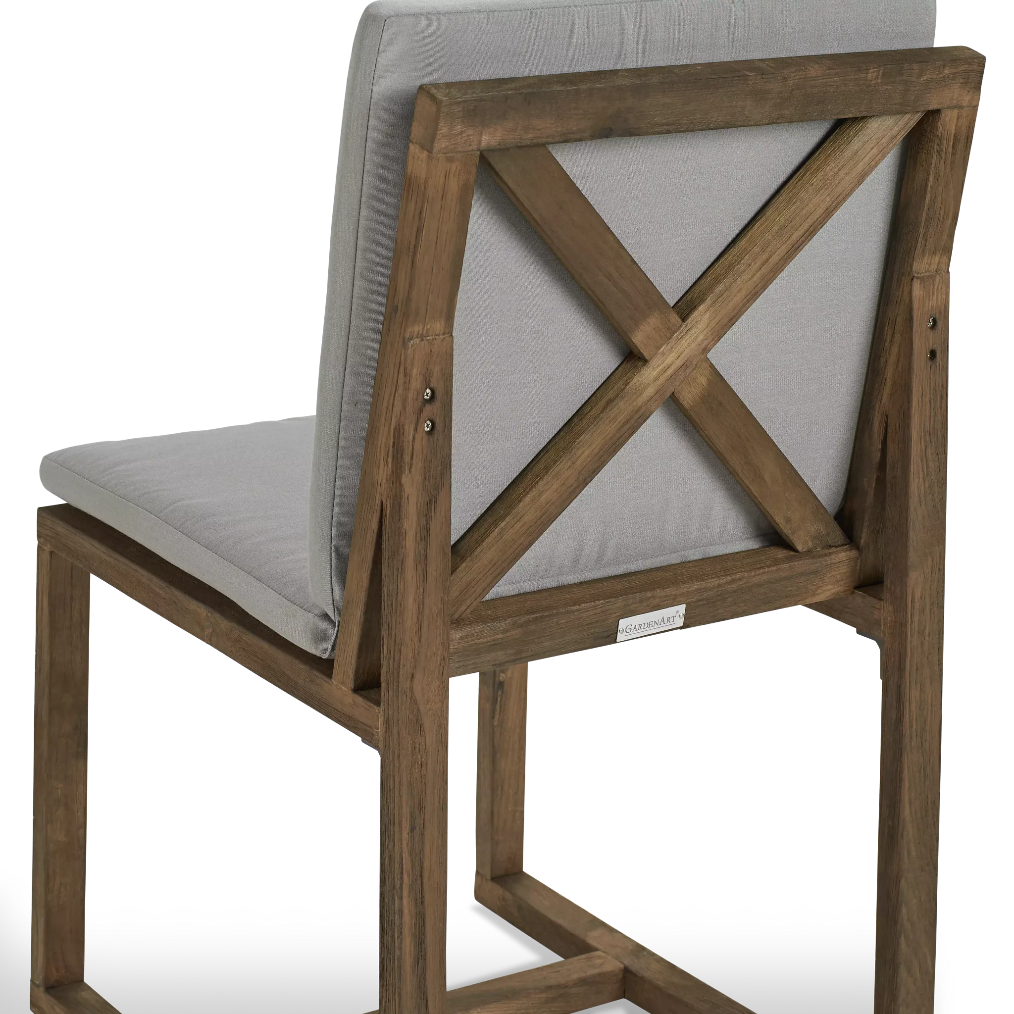 Linear Teak Dk Gray Side Chair