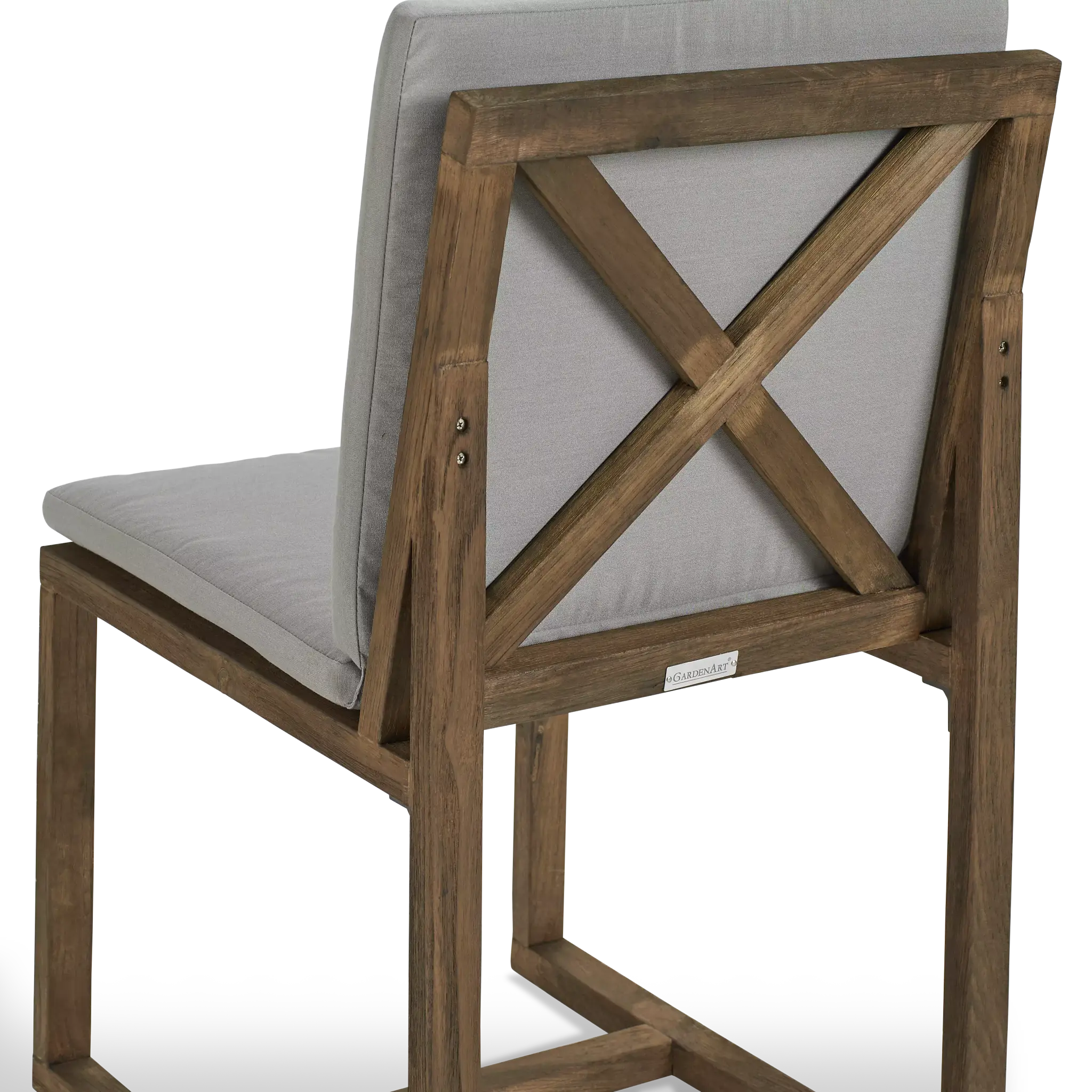 Linear Teak Dk Gray Side Chair Linear Teak Dk Gray Side Chair