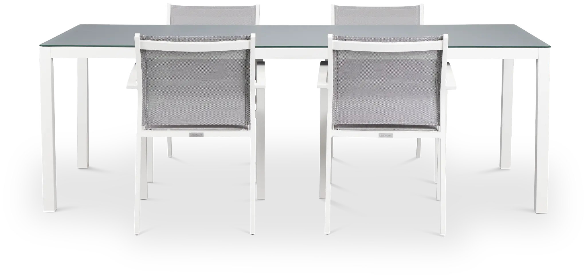 Lisbon Gray 86" Rectangular Table & 4 Chairs Lisbon Gray 86" Rectangular Table & 4 Chairs