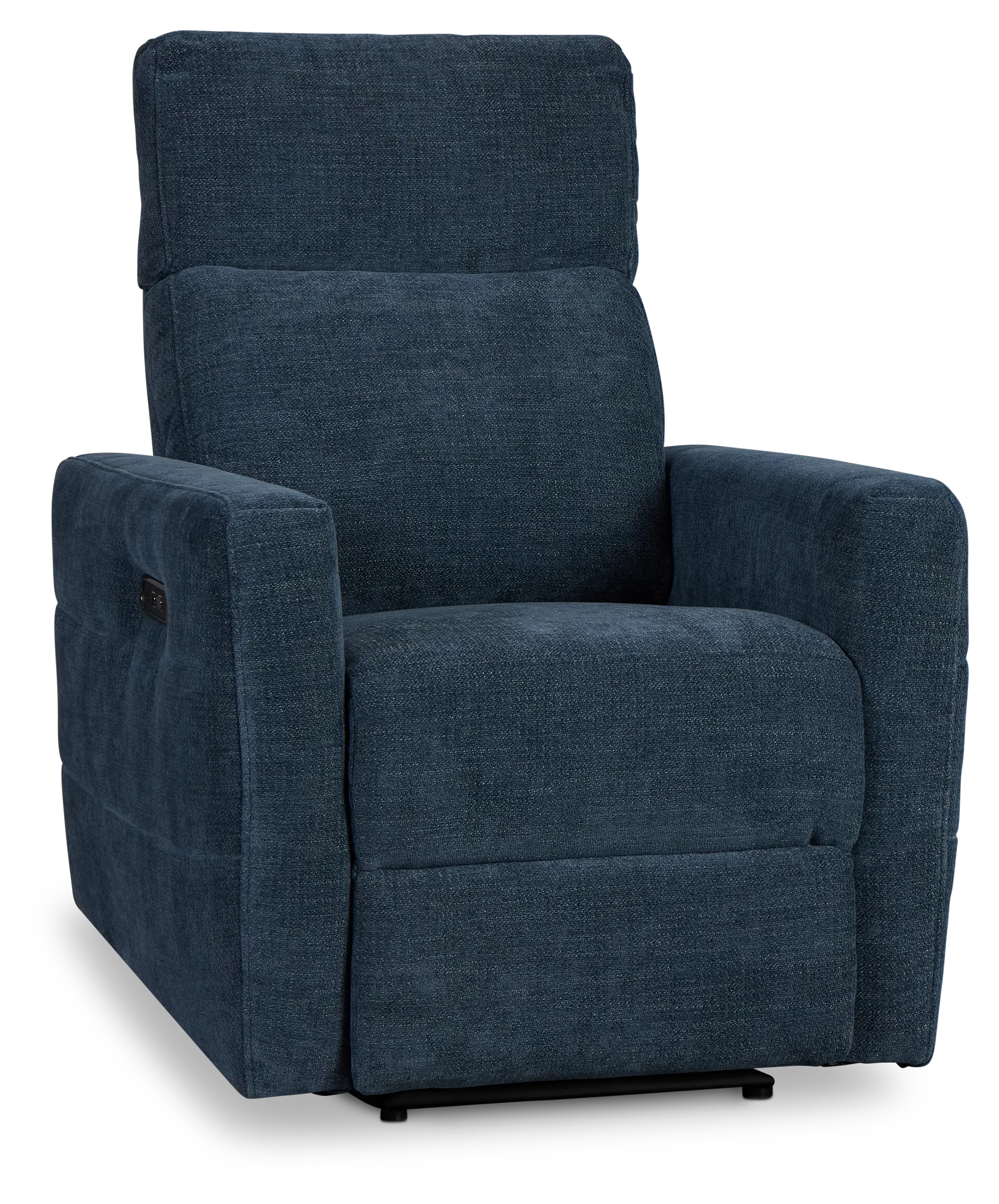 Rae Dark Blue Fabric Power Recliner