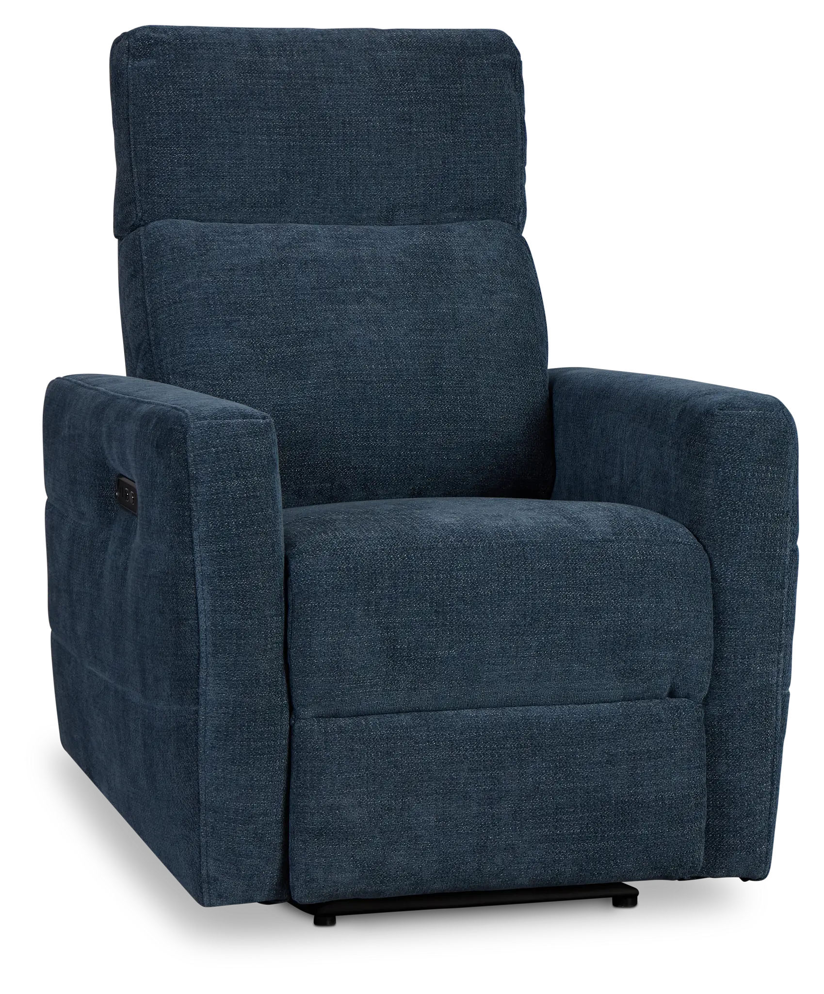 Rae Dark Blue Fabric Power Recliner Rae Dark Blue Fabric Power Recliner