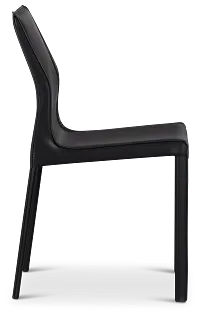 Lugo Black Upholstered Side Chair