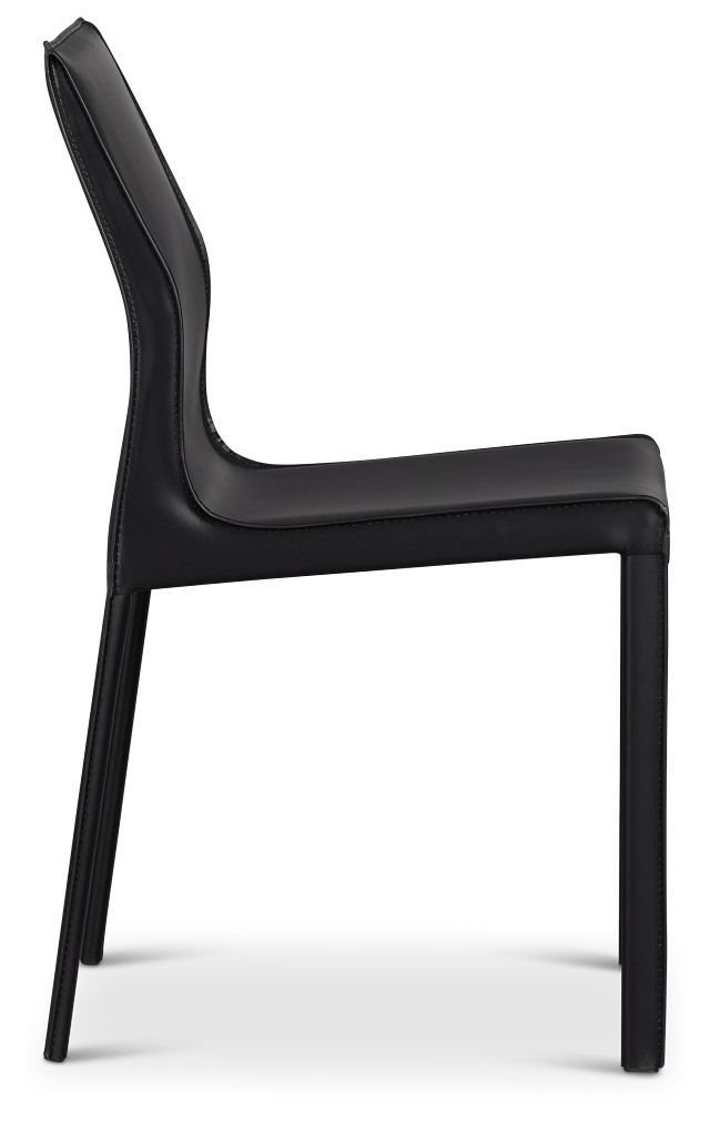 Lugo Black Upholstered Side Chair