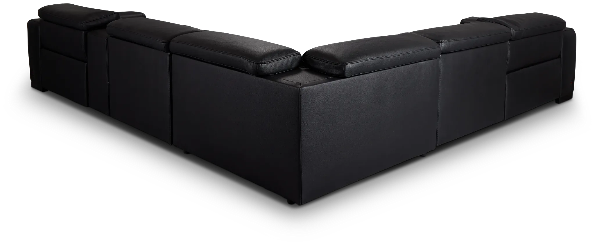 Lombardy Black Micro Medium Dual Power 2-arm Reclining Sectional
