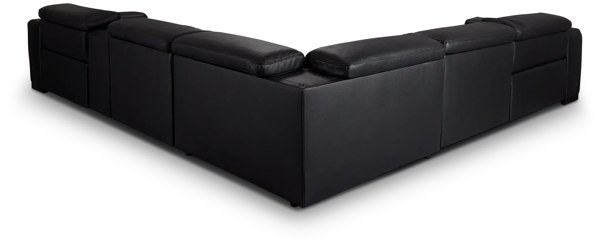 Lombardy Black Micro Medium Dual Power 2-arm Reclining Sectional Lombardy Black Micro Medium Dual Power 2-arm Reclining Sectional