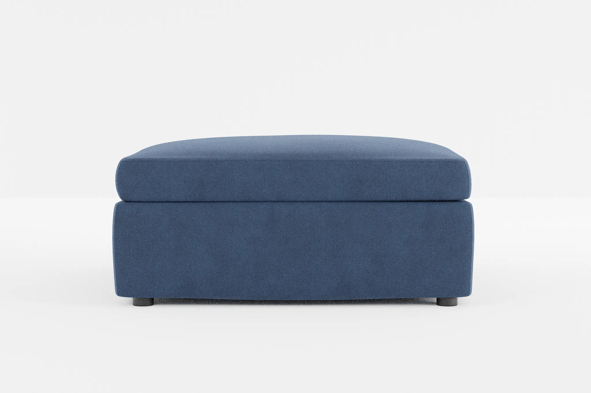 Destin Revenue Dark Blue Fabric Cocktail Ottoman