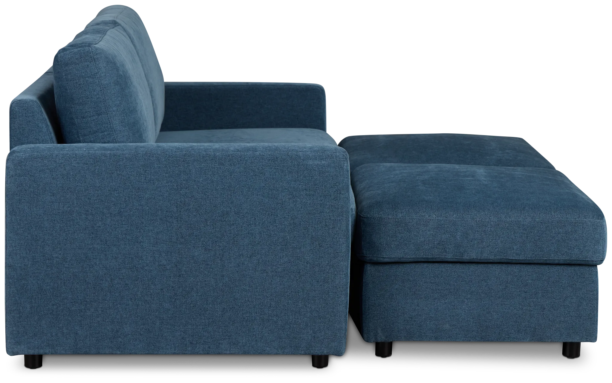 Addie Blue Fabric 4-piece Pit Storage Sectional