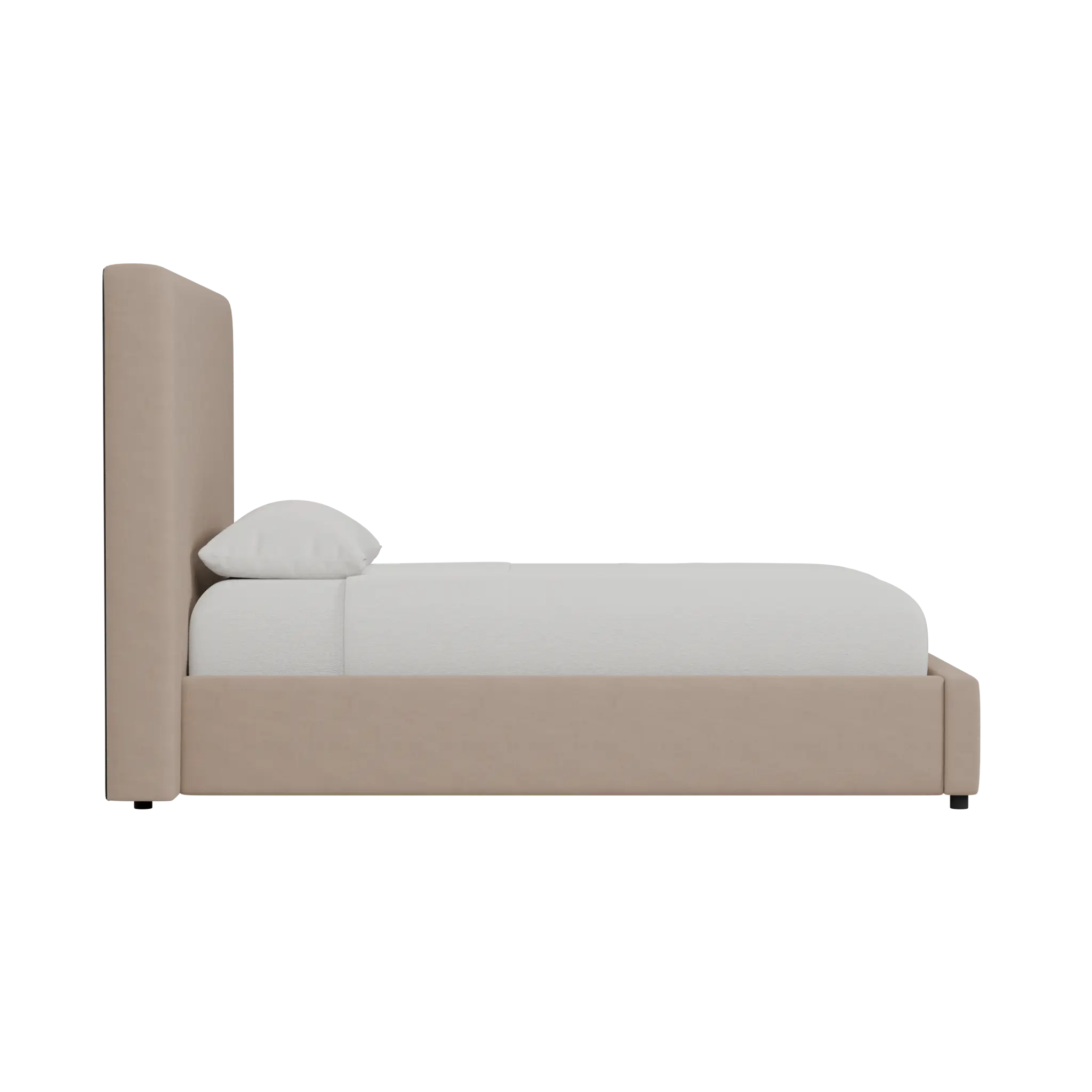 Grayton Joya Beige 54" Upholstered Platform Bed Grayton Joya Beige 54" Upholstered Platform Bed