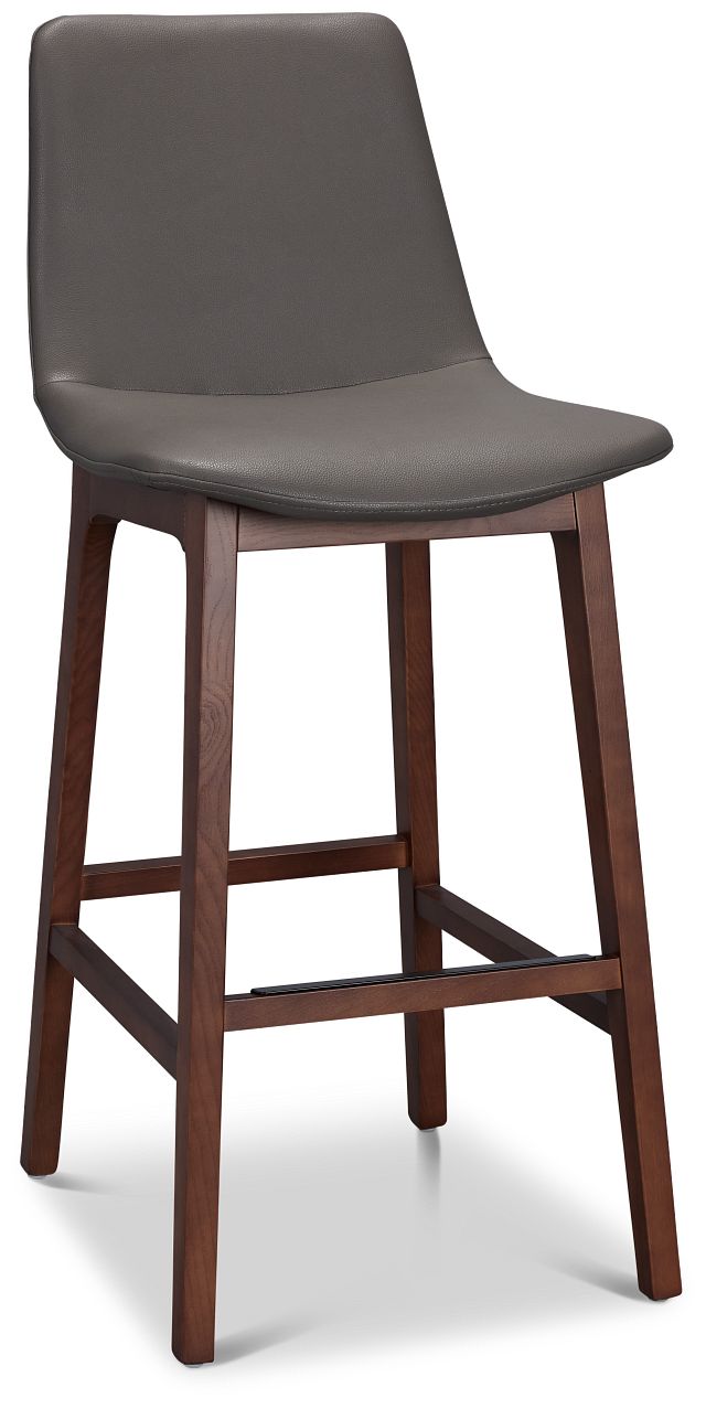 Hamilton Dark Gray Micro 30" Upholstered Barstool