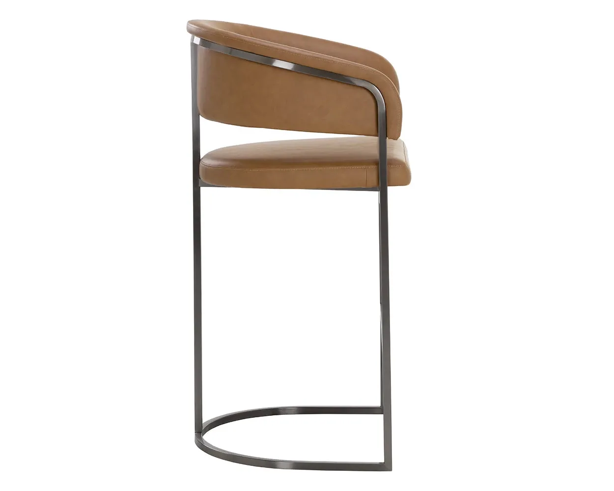 Kalla Brown 24" Upholstered Barstool