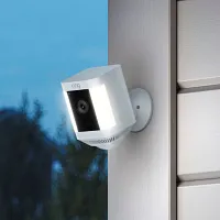Ring Spotlight Cam Plus Battery White Outdoor Security Cameras