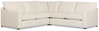 Tate Light Beige Fabric Medium Right Chaise Memory Foam Sleeper Sectional