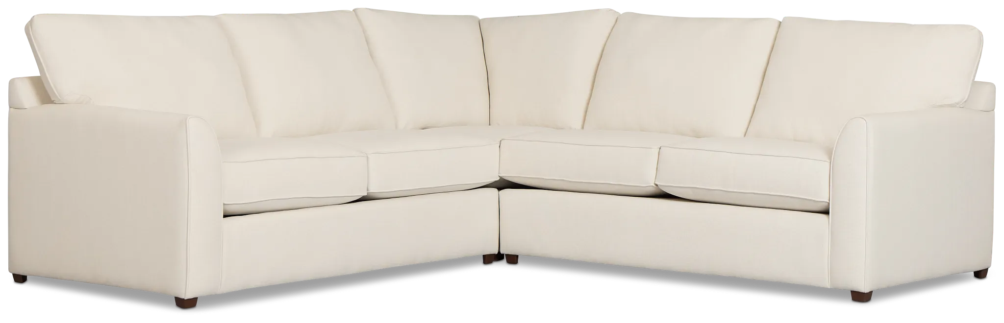 Tate Light Beige Fabric Medium Right Chaise Memory Foam Sleeper Sectional