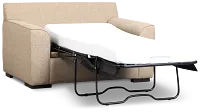 Sinclair Brown Fabric Memory Foam Sleeper