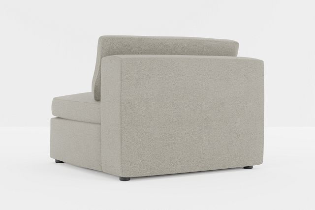 Destin Elite Gray Fabric Armless Chair
