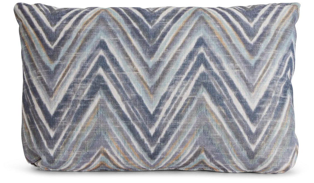 Zezster Gray Fabric Lumbar Accent Pillow