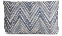 Zezster Gray Fabric Lumbar Accent Pillow
