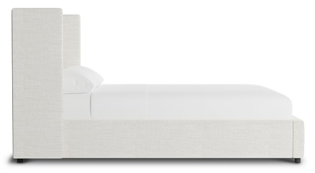 Captiva Maguire Ivory 48" Upholstered Shelter Bed