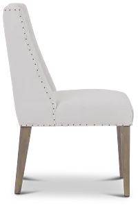 Berlin White Upholstered Arm Chair