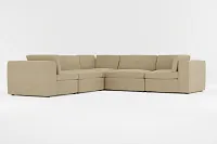Destin Elite Taupe Fabric 5-piece Modular Sectional