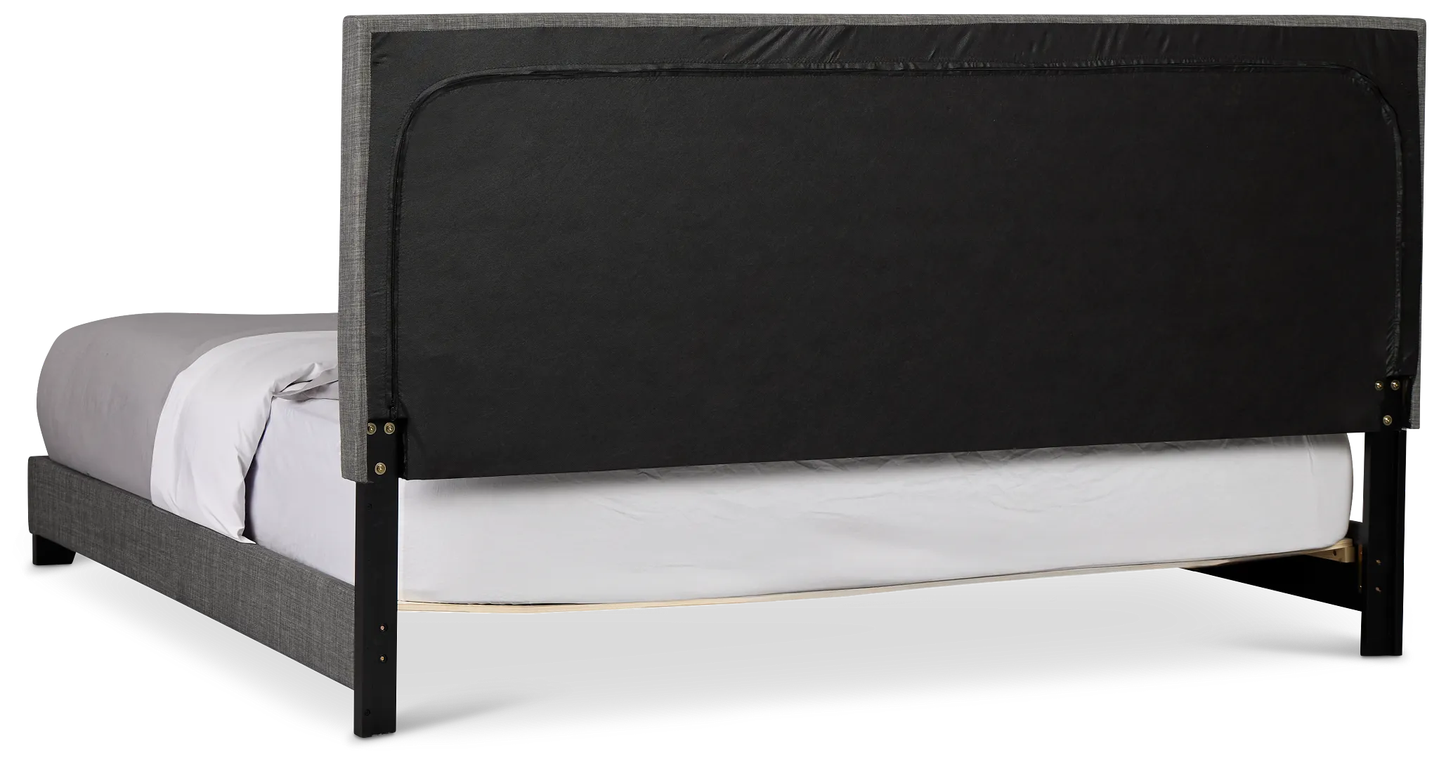 Flagler Gray Uph Panel Bed