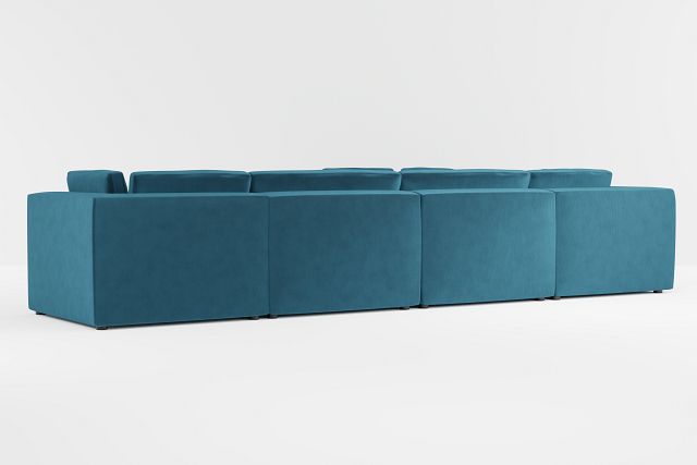 Destin Joya Teal Velvet 6-piece Modular Sectional