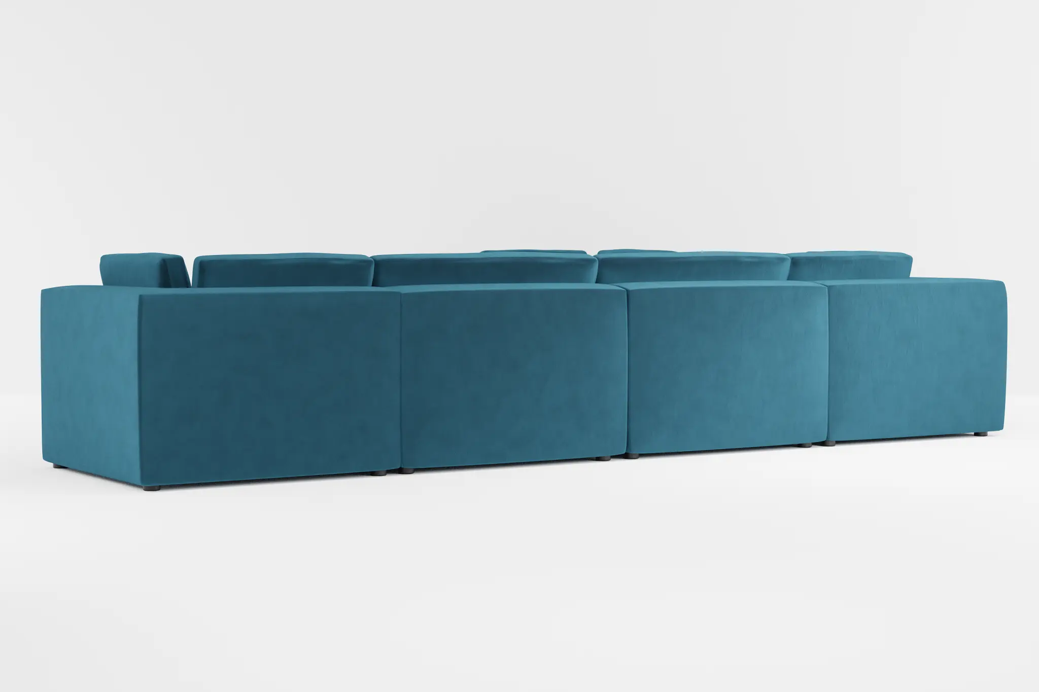 Destin Joya Teal Velvet 6-piece Modular Sectional Destin Joya Teal Velvet 6-piece Modular Sectional