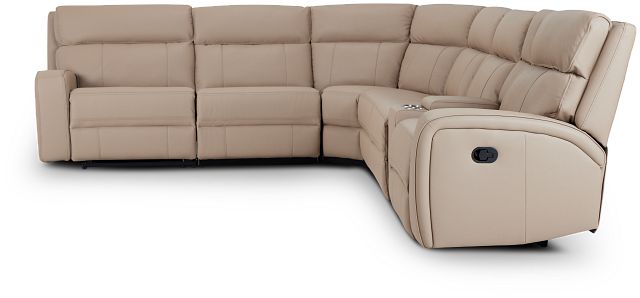 Rhett Taupe Micro Large Two-arm Manually Reclining Sectional