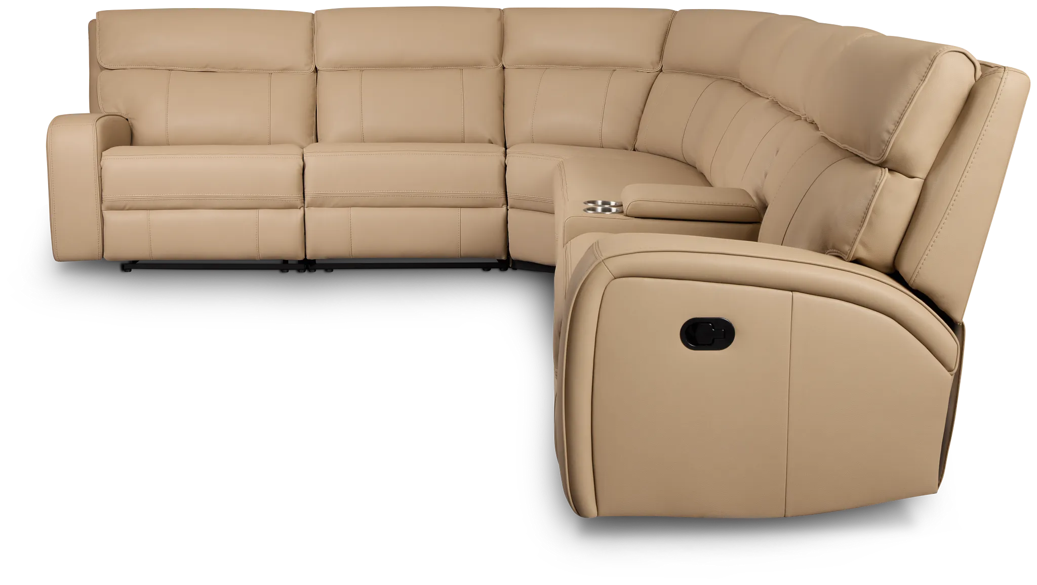 Rhett Taupe Micro Large Two-arm Manually Reclining Sectional