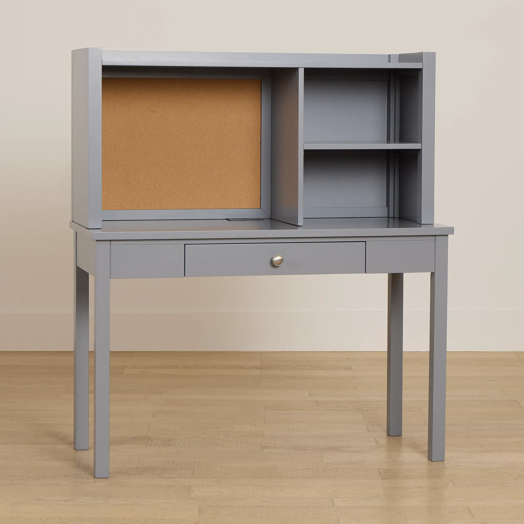 Charleston Gray 1-drawer Desk & Hutch