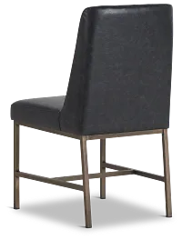 Sierra Black Bonded Ltr Side Chair