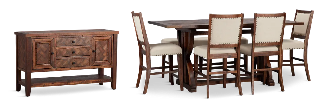 Joplin Dark Tone Rect Dining Room