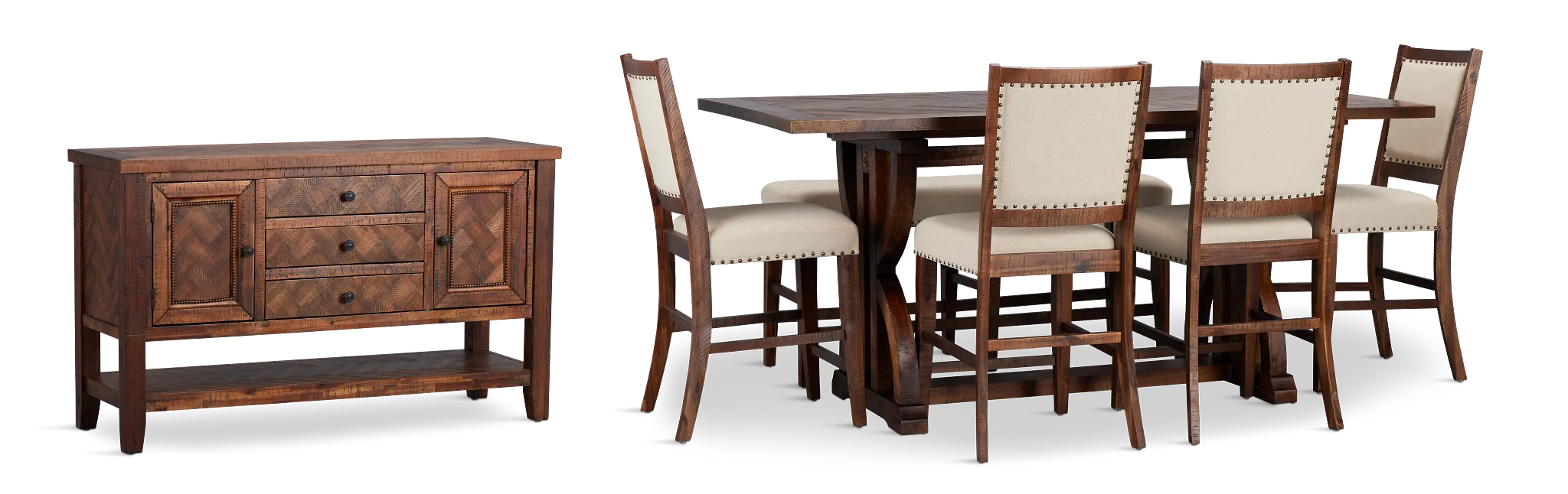 Joplin Dark Tone Rect Dining Room