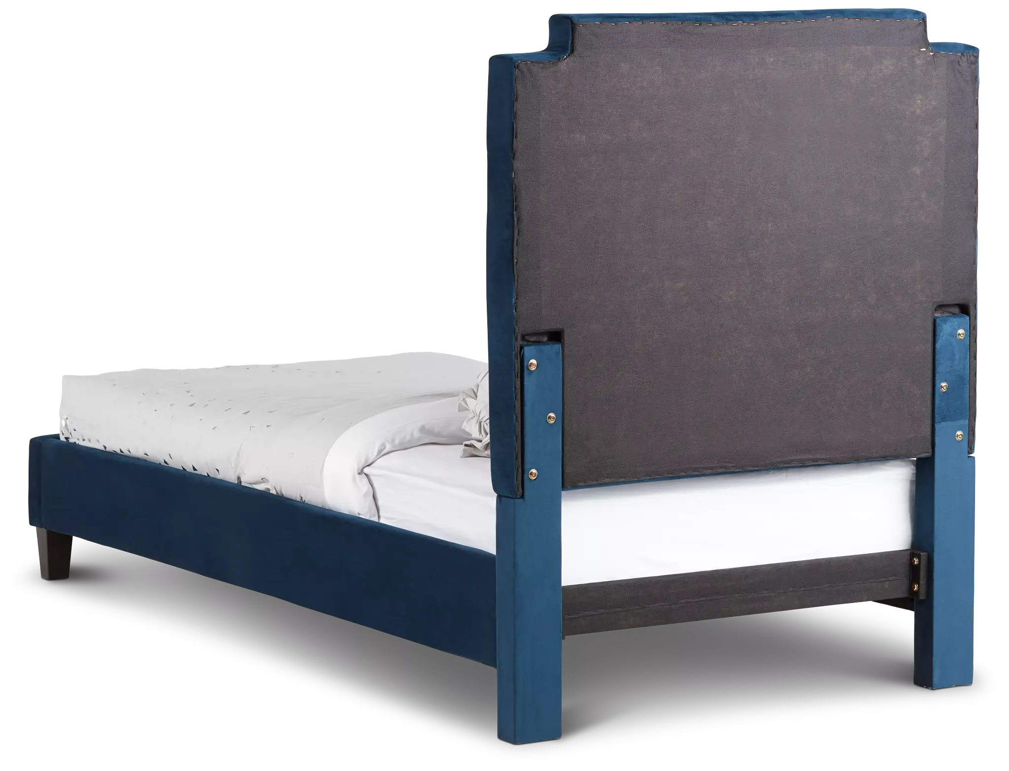 Whitney Dark Blue Uph Platform Bed Whitney Dark Blue Uph Platform Bed