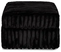 Teddy Black Fabric Cocktail Ottoman