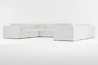 Destin Sea Lane Light Gray Fabric 8-piece Modular Sectional