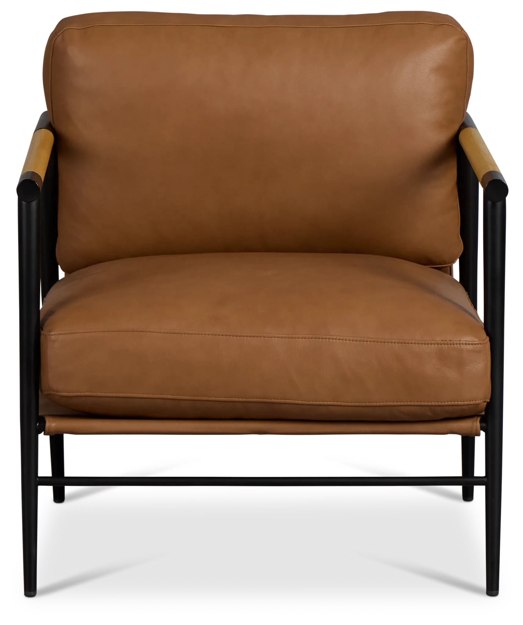Fiora Light Brown Leather Accent Chair