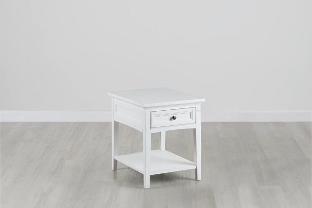 Heron Cove White Rectangular End Table