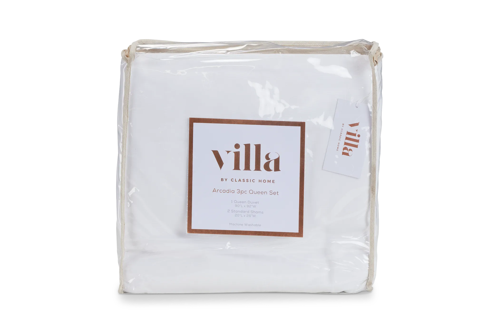 Arcadi White 3-piece Duvet Set