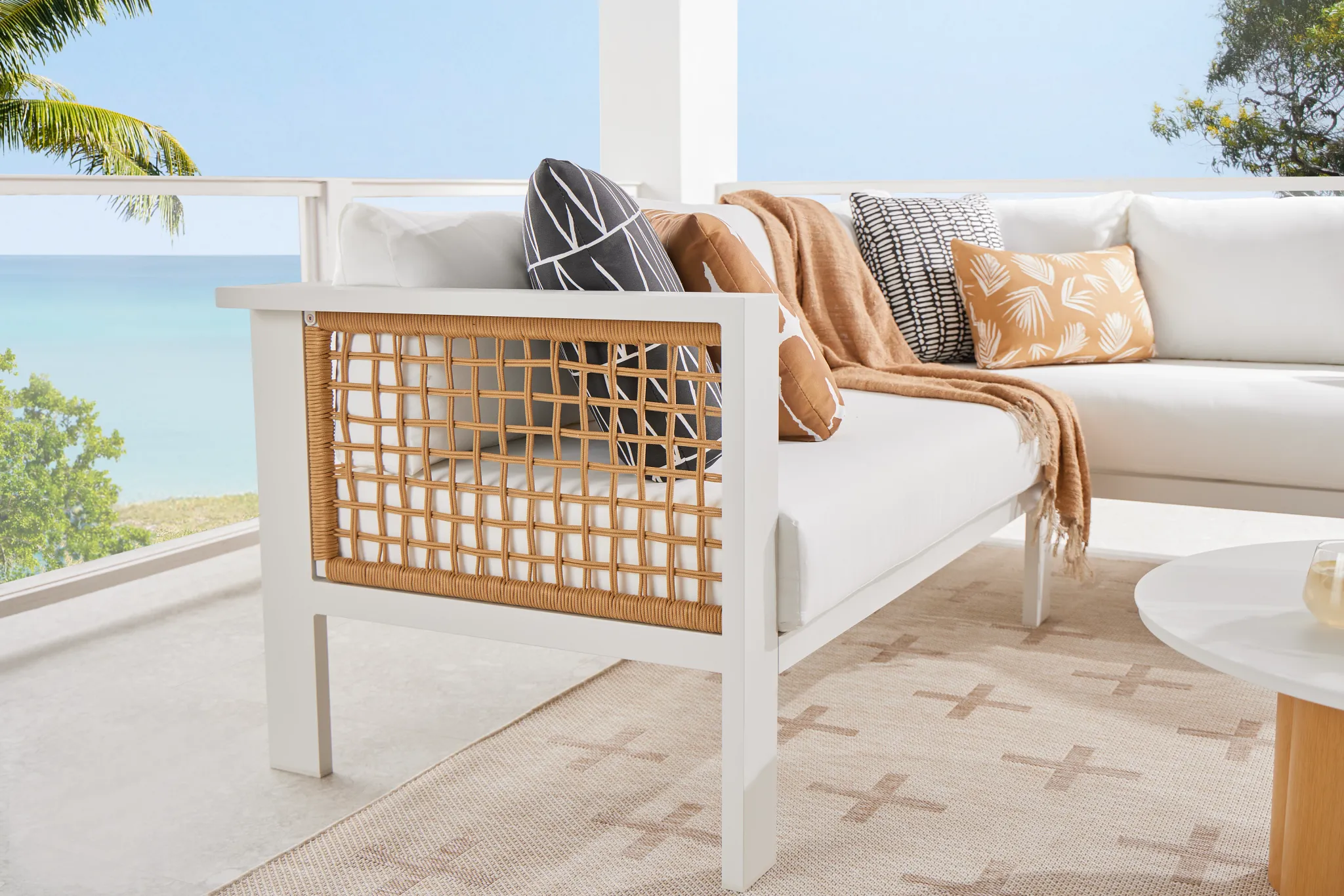 Sunrise White Small Left Sectional