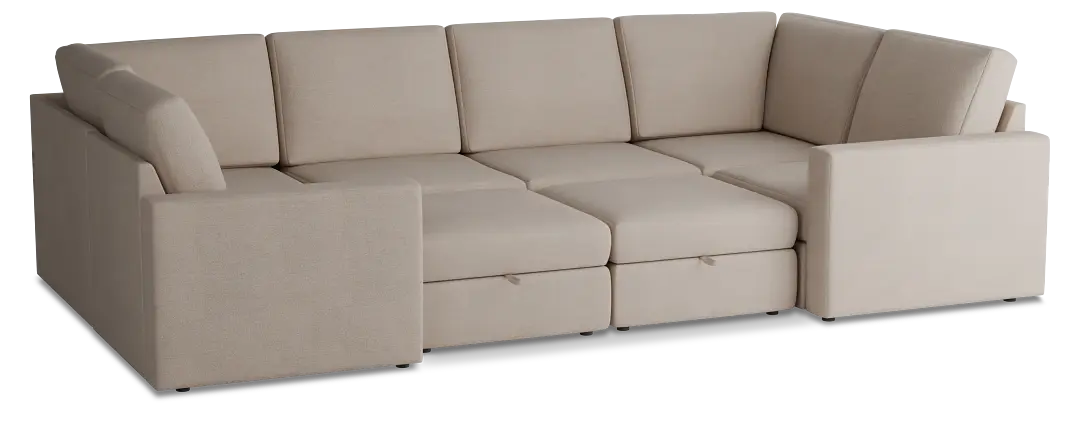 Citymod Beige Fabric 8-piece Pit Sectional Citymod Beige Fabric 8-piece Pit Sectional