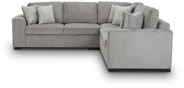 Blakely Gray Fabric Medium 2-arm Right Fscing Sleeper Sectional