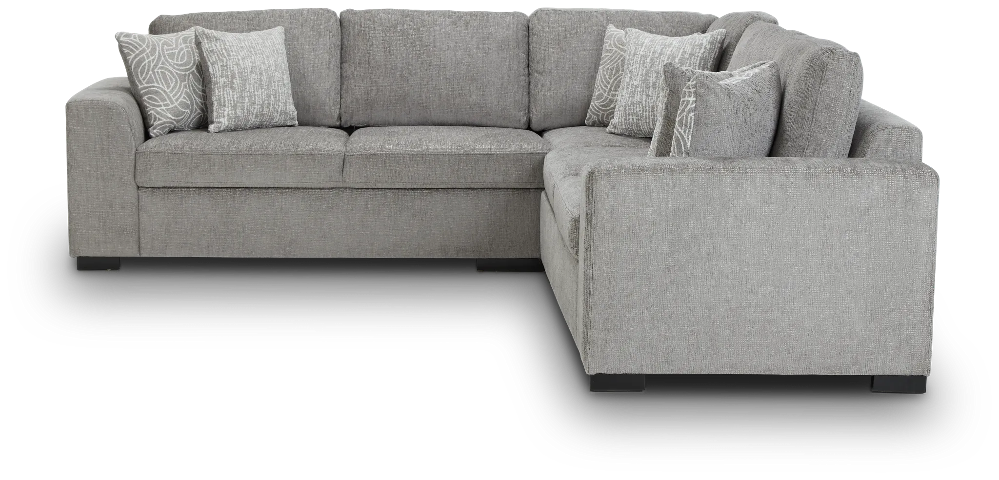 Blakely Gray Fabric Medium 2-arm Right Facing Sleeper Sectional