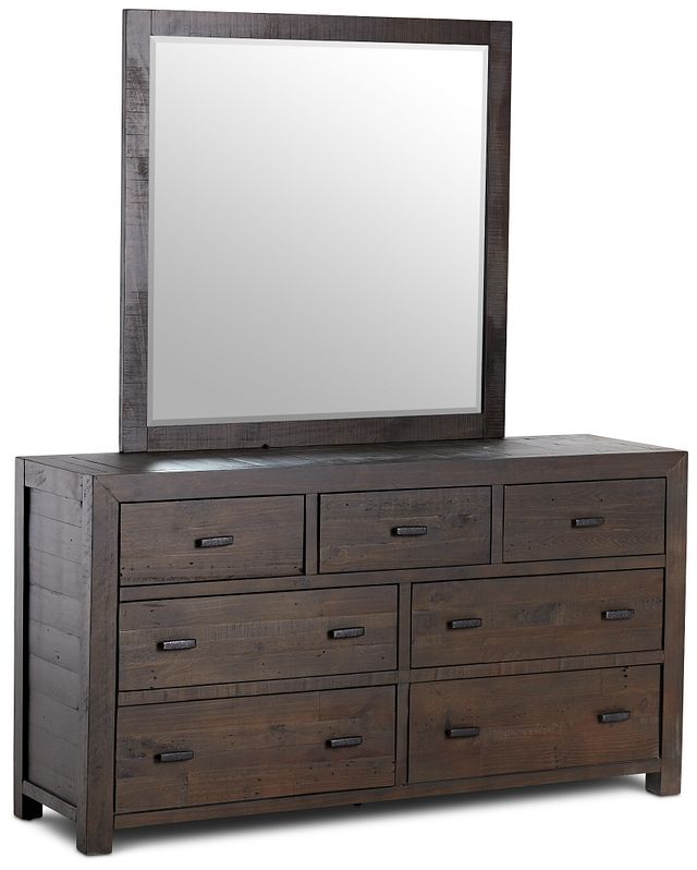 Seattle Dark Tone Dresser & Mirror