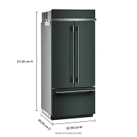 Kitchenaid 536 Series Green 36" Built In French Door Refrigerator