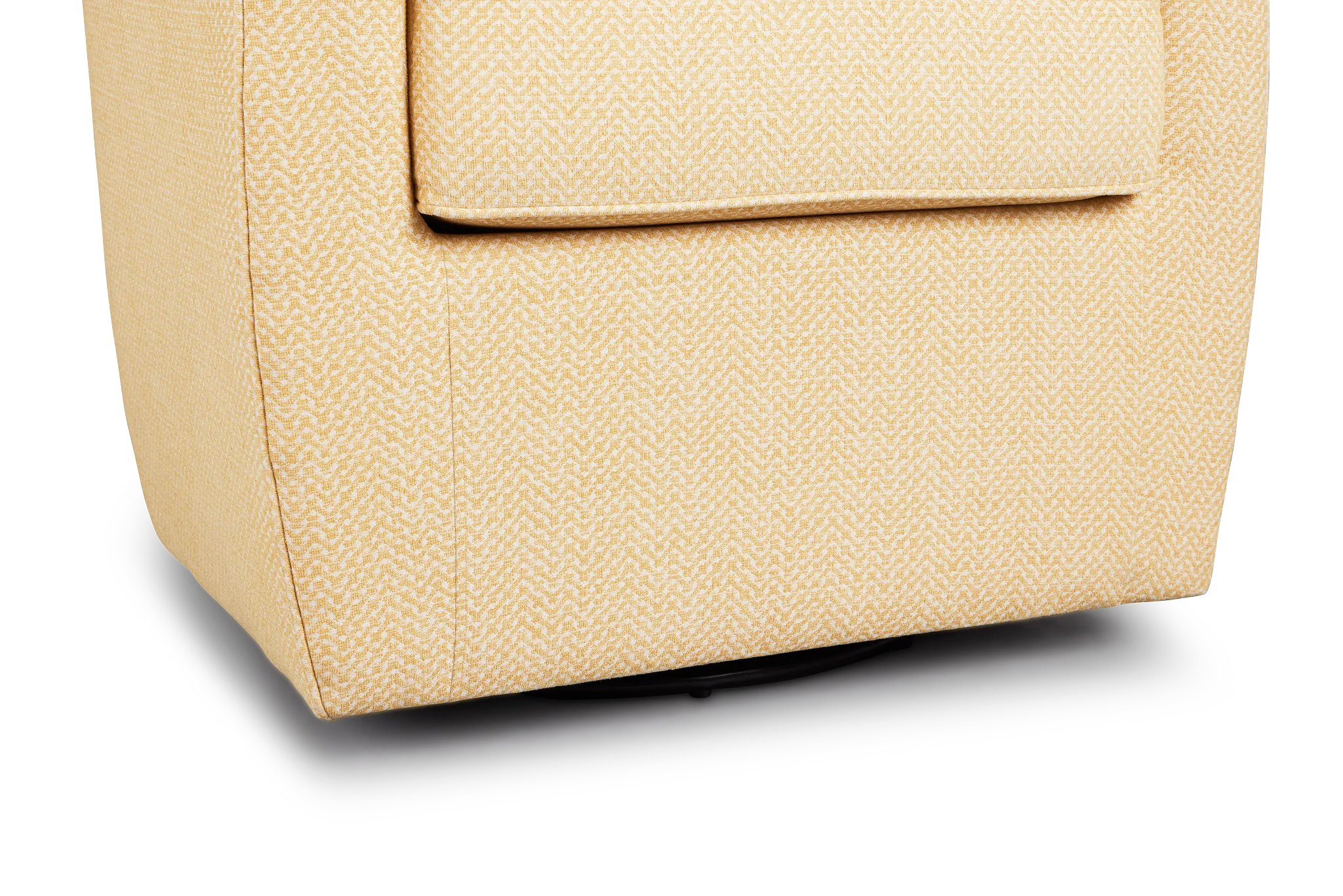 Harley Yellow Fabric Swivel Accent Chair