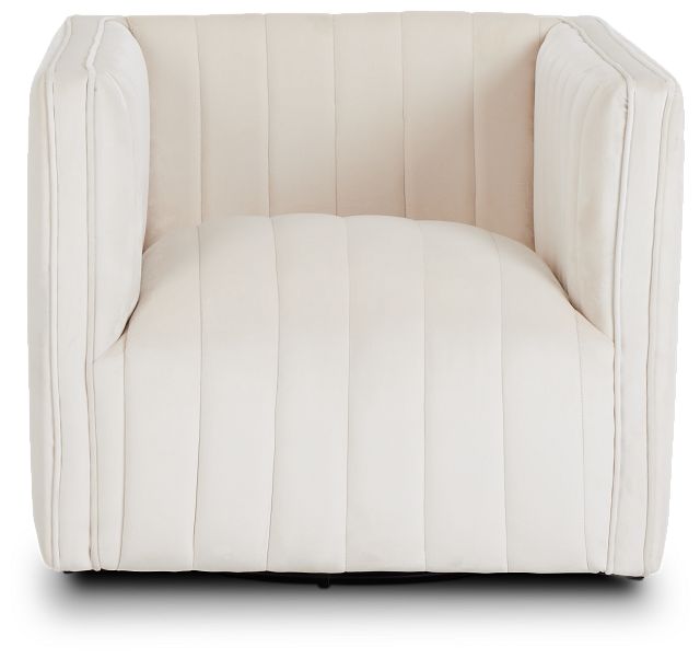 Cobra Light Beige Velvet Accent Chair