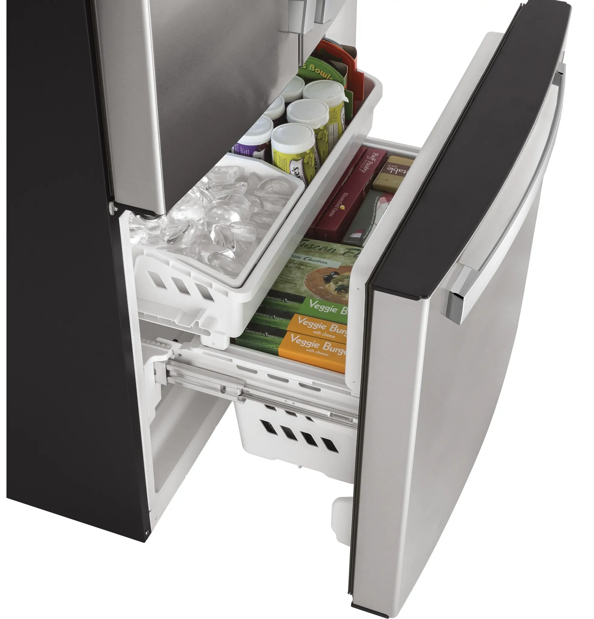 Ge 19 Series Stainless Steel Bottom Freezer Refrigerator