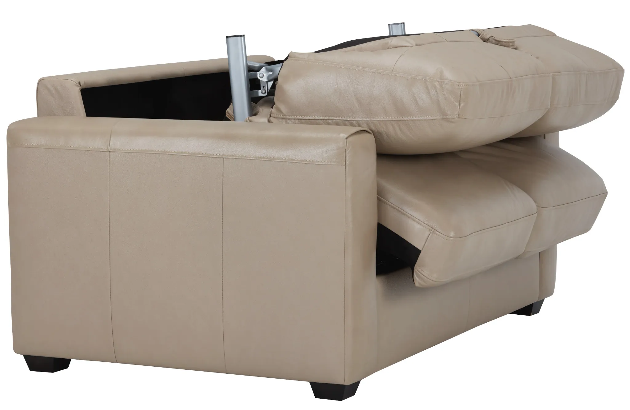 Lane Taupe Lthr/vinyl Memory Foam Sleeper