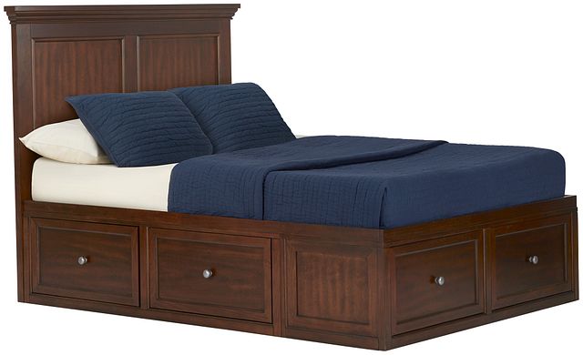 Spencer Mid Tone 4-drawer Platform Storage Bed
